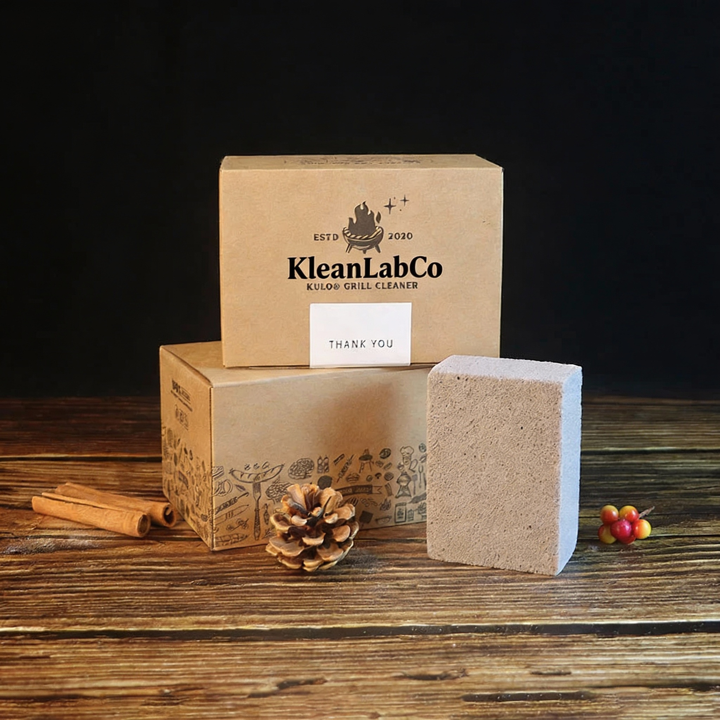 Natürlicher Bimsstein-Reinigungsblock für Grill & Grillplatte – Größe S