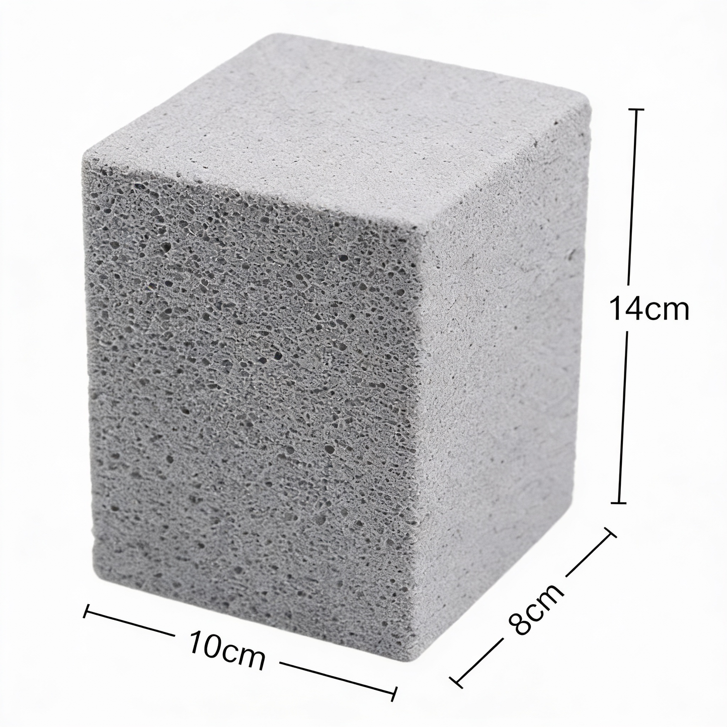 Natürlicher Bimsstein-Reinigungsblock für Grill & Grillplatte – Größe L