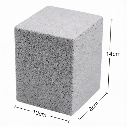 Natürlicher Bimsstein-Reinigungsblock für Grill & Grillplatte – Größe L