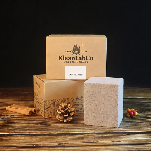 Natürlicher Bimsstein-Reinigungsblock für Grill & Grillplatte – Größe M